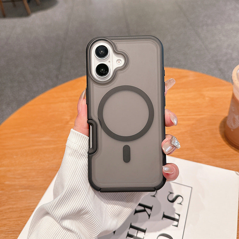 Dark Black | iPhone Translucent Matte MagSafe Case