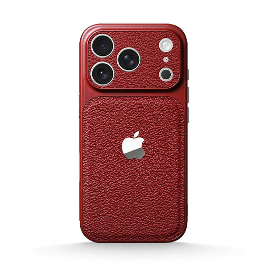 Camellia Red | iPhone Leather Texture Case