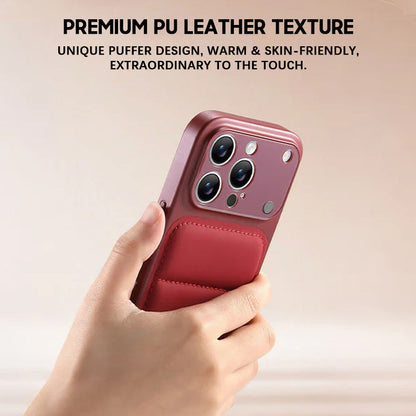 Silver White | iPhone Puffer Leather Case