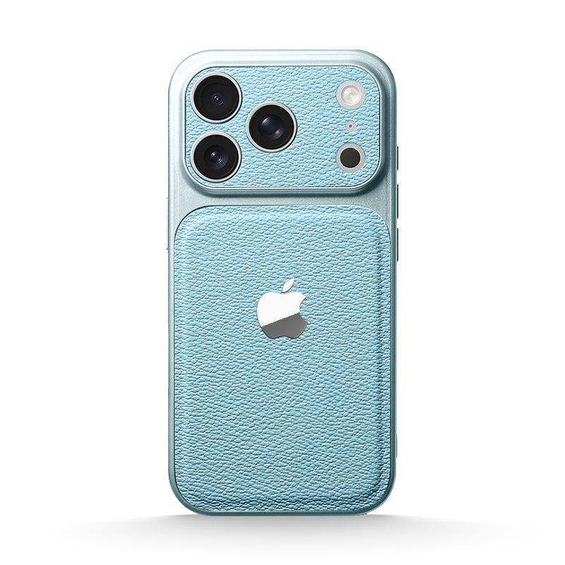 Light Blue | iPhone Leather Texture Case