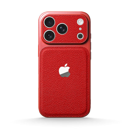Red | iPhone Leather Texture Case