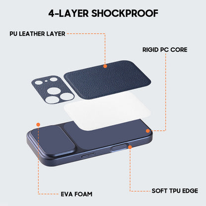 Light Blue | iPhone Leather Texture Case