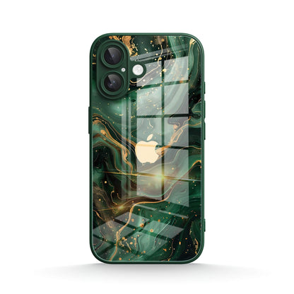 Gilded Green | iPhone Series Tempered Glass Case