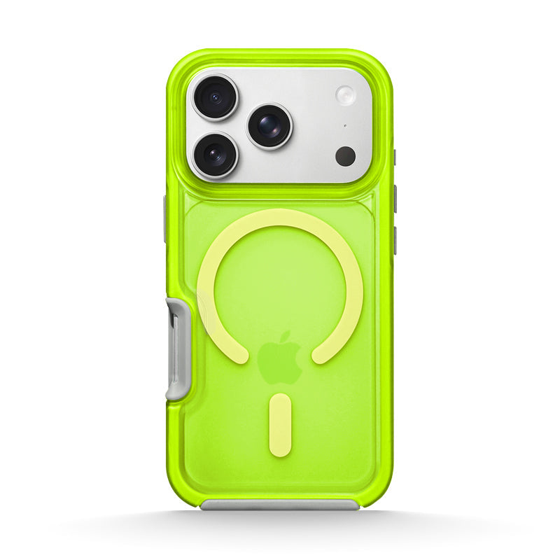 Fluorescent Green | iPhone Translucent Matte MagSafe Case