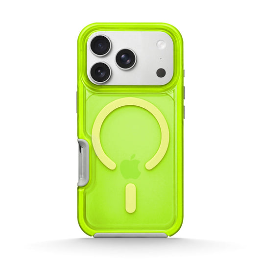 Fluorescent Green | iPhone Translucent Matte MagSafe Case