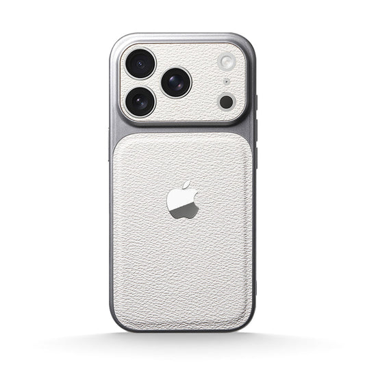 White | iPhone Leather Texture Case