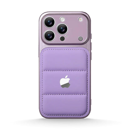 Purple | iPhone Puffer Leather Case
