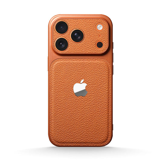 Orange | iPhone Leather Texture Case