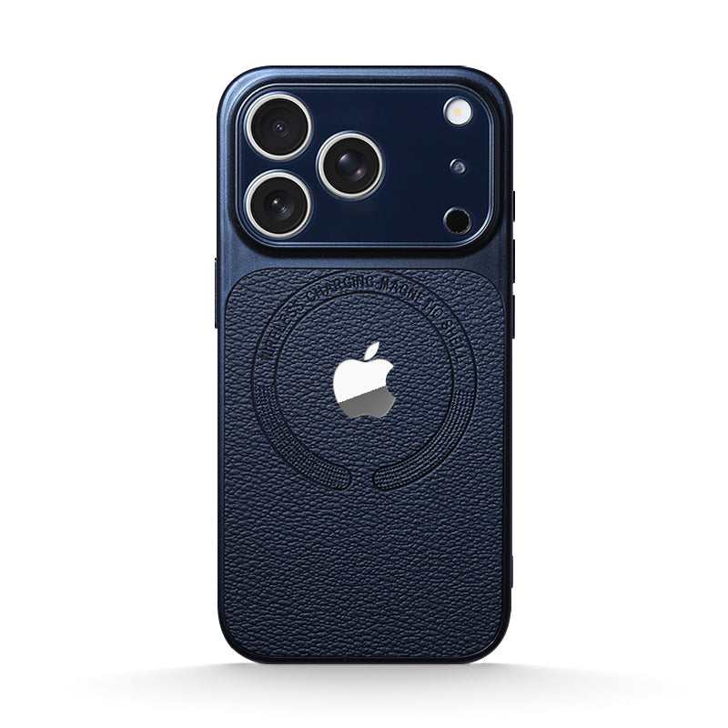 Dark Blue | iPhone Leather Texture Magsafe Case