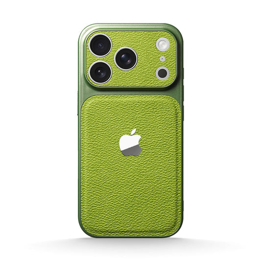 Matcha Green | iPhone Leather Texture Case