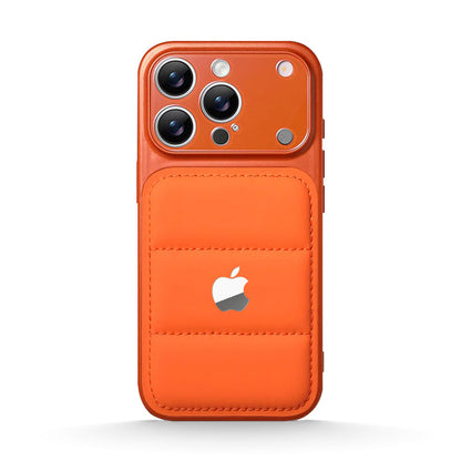 Orange | iPhone Puffer Leather Case