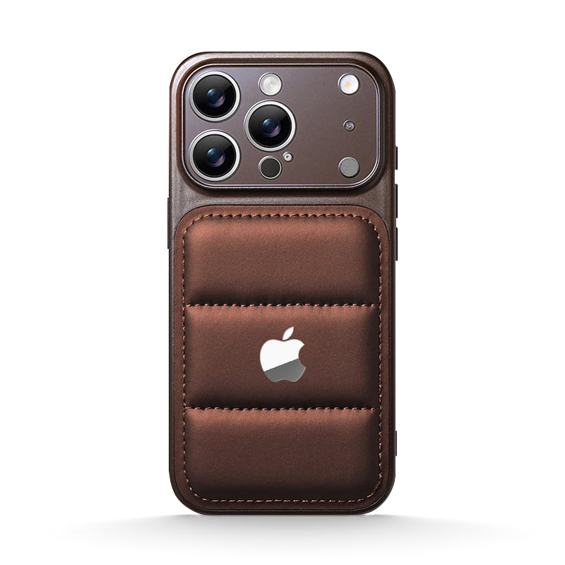 Brown | iPhone Puffer Leather Case