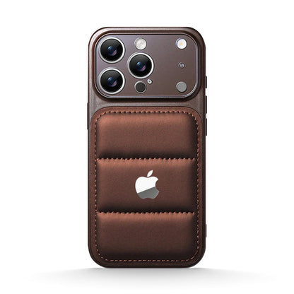 Brown | iPhone Puffer Leather Case