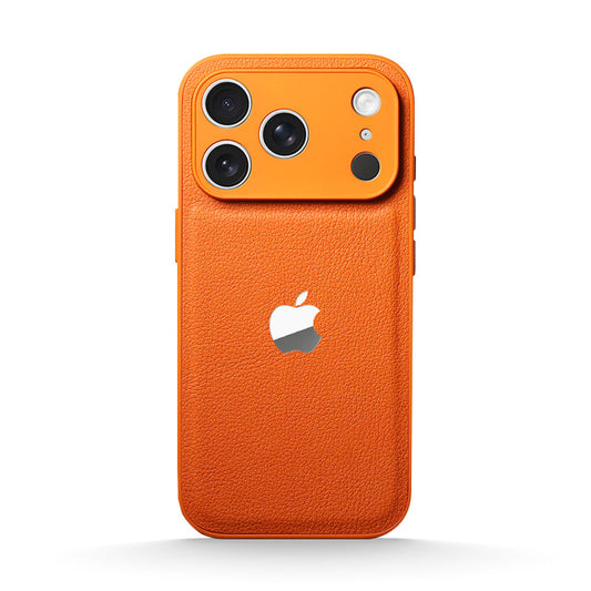 Orange | iPhone Lychee Grain Leather Case