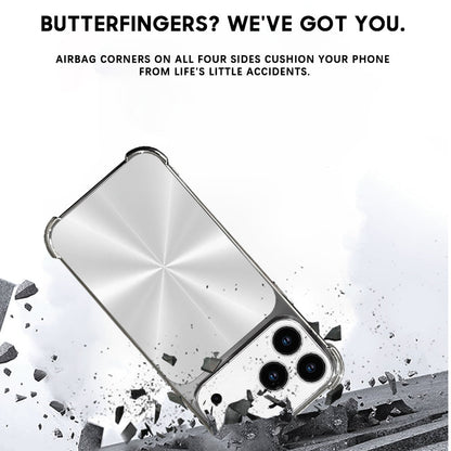 White | iPhone Four-Corner Iridescent Case