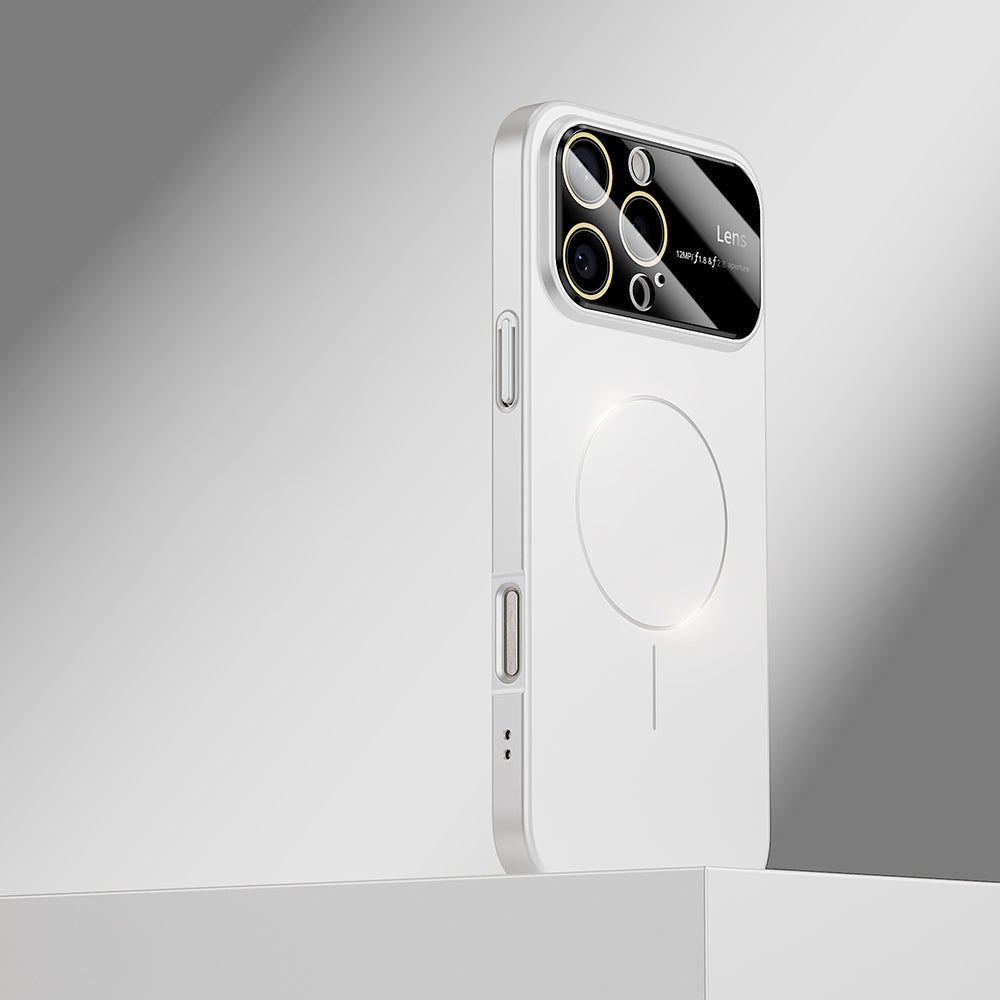 White | iPhone Magsafe Large Window Matte Case