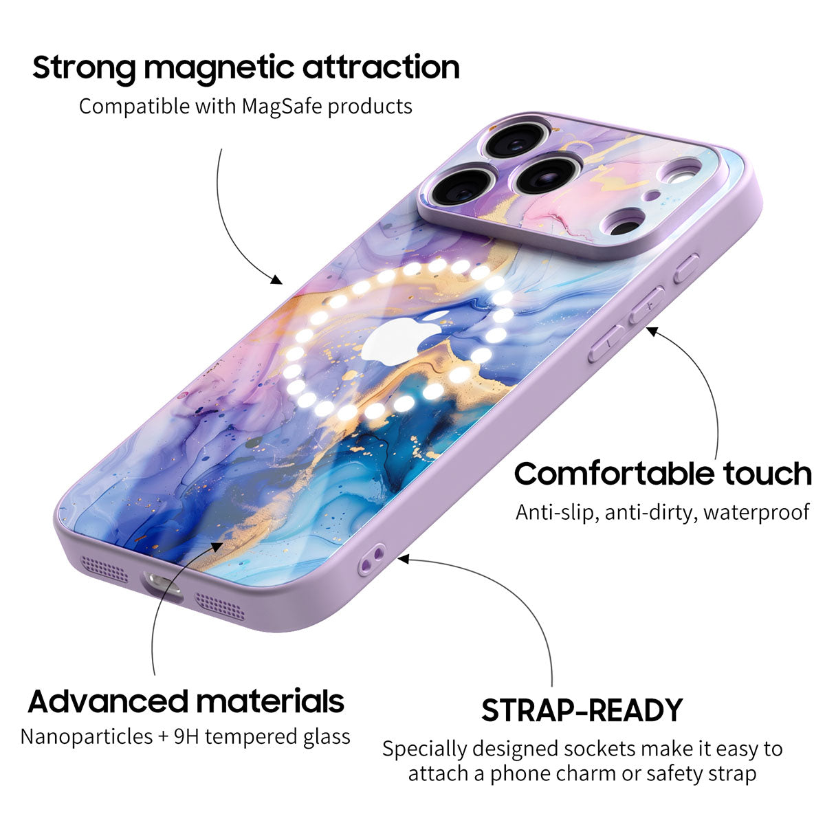 Wave Stone | IPhone Series Tempered Glass Case