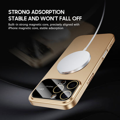 Titanium Gold | iPhone Magsafe Large Window Matte Case