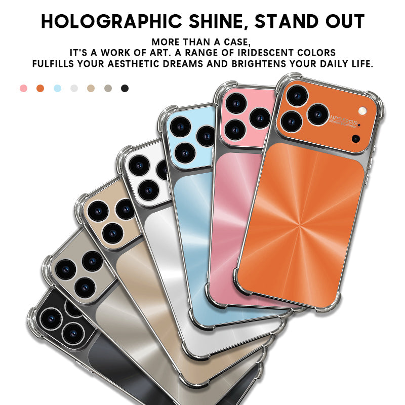White | iPhone Four-Corner Iridescent Case