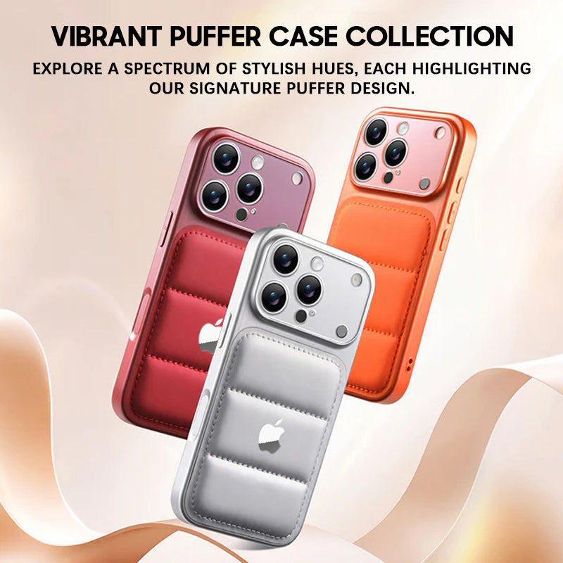 Orange | iPhone Puffer Leather Case