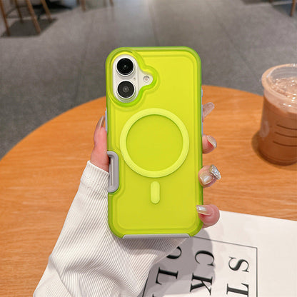 Fluorescent Green | iPhone Translucent Matte MagSafe Case