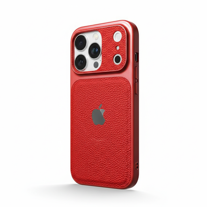 Red | iPhone Leather Texture Case